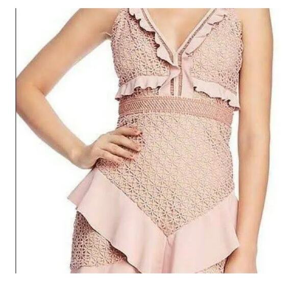Bardot Fae Lace Mini Dress Pink Size 6 Small - Picture 11 of 12